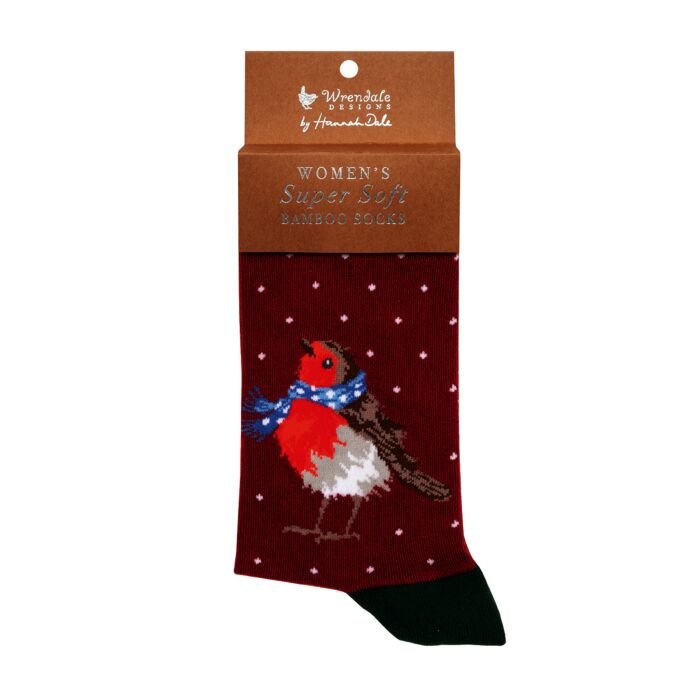 Wrendale Designs Seasons Tweetings Robin Mens Socks